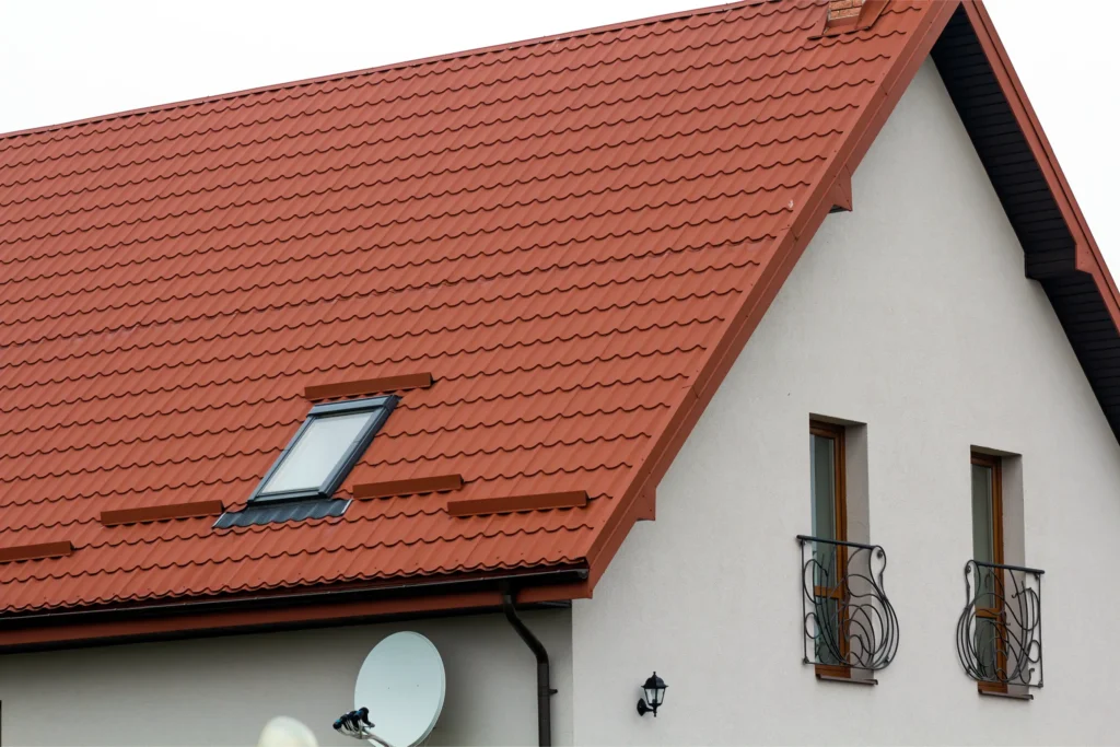 roof of a new house made from yellow roofing tiles 2024 12 06 05 06 47 utc