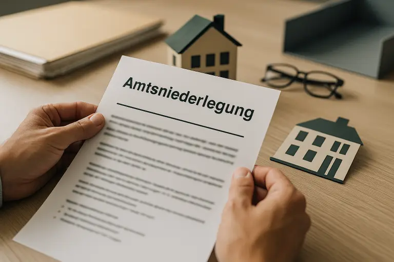 Amtsniederlegung Hausverwaltung